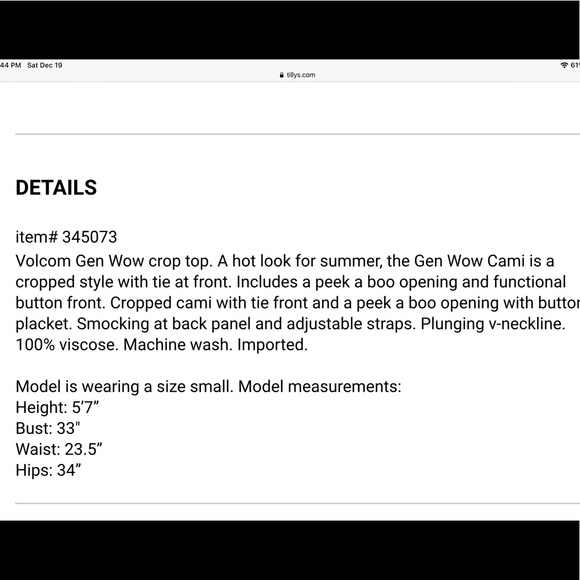 2X HP! NWT Volcom Gen Wow Crop Top - Picture 6 of 6